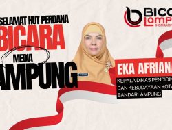 Kepala Disdikbud Bandar Lampung, Eka Afriana Mengucapkan Selamat HUT Perdana Bicara Lampung