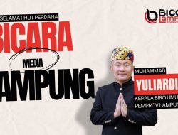 Kepala Biro Umum Pemprov Lampung, Muhammad Yuliardi Mengucapkan HUT Perdana Bicara Lampung