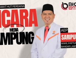 Wakil II Ketua DPRD Kota Bandar Lampung, Aep Saripudin Mengucapkan Selamat HUT Perdana Bicara Lampung