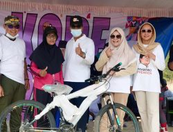 Elly Wahyuni Senam Sehat Bersama Ribuan Warga dan Simpatisan