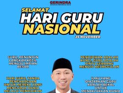 Ketua Fraksi Gerindra DPRD Lampung, Rahmat Mirzani Djausal Mengucapkan Selamat Hari Guru Nasional