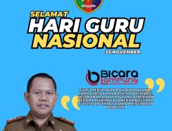 Kepala Dinas Pendidikan dan Kebudayaan Lampung, Sulpakar Ucapkan Selamat Hari Guru