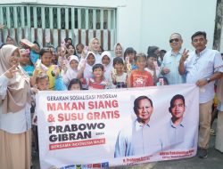 Hari Pertama Kampanye, DPD Gerindra Lampung Bersama Pira Bagikan Ratusan Susu dan Makanan Gratis