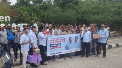 TKD Prabowo – Gibran Bagikan Makan Siang dan Susu Gratis, Elly Wahyuni : Untuk Meminimalisir Stunting Di Setiap Daerah