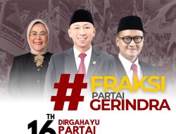 Fraksi Partai Gerindra DPRD Lampung : Dirgahayu Partai Gerindra Ke 16 Tahun