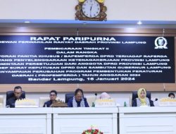 DPRD Lampung Gelar Paripurna Pembicaraan Tingkat II, Laporan Pansus Dan Pembentukan Perda Tahun 2024
