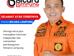 Kadis BPBD Lampung, Rudy Syawal Mengucapkan Selamat Atas Terbitnya Harian Bicara Lampung