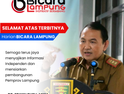 Kadis Dinkes Lampung, dr. Edwin Rusli, MKM, Mengucapkan Selamat Atas Terbitnya Harian Bicara Lampung