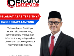 Anggota DPRD Provinsi Lampung, Ahmad Giri Akbar Mengucapkan Selamat Atas Terbitnya Harian Bicara Lampung