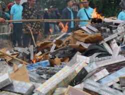 KPPBC Tipe Madya Pabean B Bandar Lampung Musnahkan 40 Juta Batang Rokok Ilegal Senilai Rp48,5 Miliar
