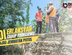 Cabup Pringsewu Adi Erlansyah Tinjau Jembatan Putus, Warga Taruh Harapan Segera Di Perbaiki