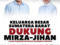 Keluarga Besar Sumatera Barat di Lampung Dukung Mirza-Jihan Di Kontestasi Pilgub 2024