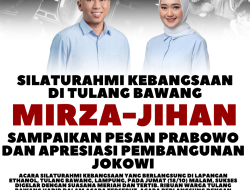 Silaturahmi Kebangsaan di Tulang Bawang: Mirza-Jihan Sampaikan Pesan Prabowo dan Apresiasi Pembangunan Jokowi