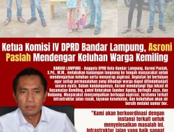 Ketua Komisi IV DPRD Bandar Lampung, Asroni Paslah Mendengar Keluhan Warga Kemiling