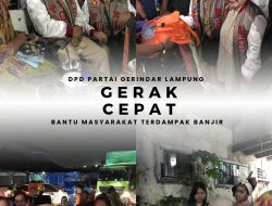 Respon Cepat Gerindra Lampung Bantu Warga Terdampak Banjir