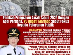 Pemkab Pringsewu Awali Tahun 2025 Dengan Apel, PJ Bupati Marindo Sebut Fokus Terhadap Pelayanan Publik
