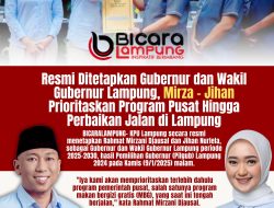 Resmi!!, Mirza-Jihan Gubernur dan Wakil Gubernur Lampung Periode 2025-2030