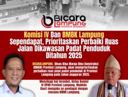 BMBK dan Komisi IV DPRD Lampung Sependapat, Ditahun 2025 Prioritaskan Perjalankan Ruas Jalan Ditengah Kawasan Penduduk