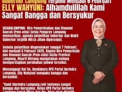 Pelantikan Gubernur dan Wakil Gubernur Dipercepat, Elly Wahyuni : Kami Sangat Bangga dan Bersyukur
