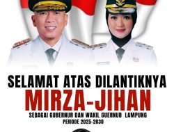 Anggota DPRD Provinsi Lampung, Lesty Putri Utami Mengucapakan Selamat dan Sukses Atas Dilantiknya Mirza-Jihan Sebagai Gubernur dan Wakil Gubernur Lampung