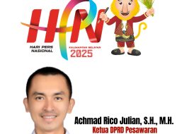 Ketua DPRD Pesawaran, Achmad Rico Julian, S.H., M.H. Mengucapkan Selamat Hari Pers Nasional 2025