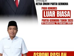 Ketua DPC Partai Gerindra Bandar Lampung Mengucapkan Selamat Atas Terpilihnya Prabowo Subianto Sebagai Ketum Gerindra