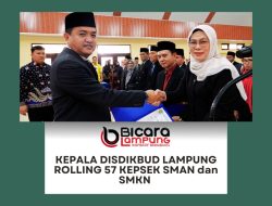 Kepala Disdikbud Lampung ROLLING 57 Kepsek SMAN dan SMKN