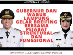 Perdana Bertugas, Gubernur dan Wakil Gubernur Lampung Briefing Bersama BPKAD