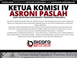 Ketua Komisi IV DPRD Bandar Lampung, Asroni Paslah Asah Kecintaan Masyarakat Terhadap Pancasila