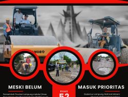 BMBK Lampung Tanggap Perbaiki Jalan Metro-Wates, Meski Belum Masuk Prioritas 52 Ruas