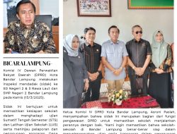 Ketua Komisi IV DPRD Bandar Lampung Asroni Paslah, Sidak Kesejumlah Sekolah Pastikan Kesiapan Jelang Ujian Hingga Bedah Penggunaan Dana Bantuan BOS