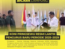 KONI Pringsewu Resmi Lantik Pengurus Baru Periode 2025–2029