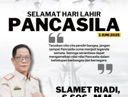 Kepala Bapenda Lampung, Slamet Riadi Mengucapkan Selamat Hari Lahir Pancasila