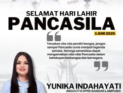 Anggota DPRD Bandar Lampung, Yunika Indahayati Mengucapkan Selamat Hari Lahir Pancasila