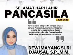 Anggota DPRD Bandar Lampung, Dewi Mayang Suri Djausal Mengucapkan Selamat Hari Lahir Pancasila