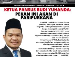 Raperda RPJMD DPRD Lampung Rampung Digodok, Ketua Pansus Budi Yuhanda: Pekan Ini Akan Di Paripurnakan