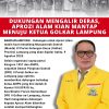 Dukungan Mengalir Deras, Aprozi Alam Kian Mantap Menuju Ketua Golkar Lampung