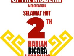 Owner Optik Modern, Sukaryadi Mengucapkan Selamat HUT Media Bicara Lampung ke-2 Tahun
