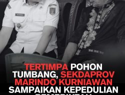 Tertimpa Pohon Tumbang, Sekdaprov Marindo Kurniawan Sampaikan Kepedulian Pemerintah
