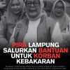 PIRA Lampung Salurkan Bantuan Untuk Korban Kebakaran Di Bandar Lampung