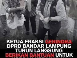 Ketua Fraksi Gerindra DPRD Bandar Lampung Turun Langsung Berikan Bantuan Untuk Korban Kebakaran
