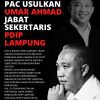 PAC Usulkan Umar Ahmad Jabat Sekertaris PDIP Lampung