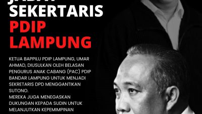 PAC Usulkan Umar Ahmad Jabat Sekertaris PDIP Lampung