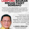 Peringati HUT ke-61 Tahun, Golkar Lampung Bagikan Ribuan Paket Sembako