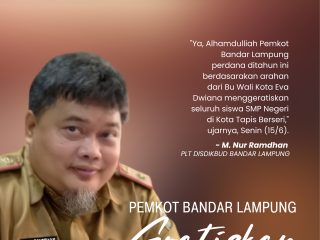 Pemkot Bandar Lampung Gratiskan Biaya SMPN di Tapis Berseri