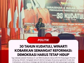 30 Tahun Kudatuli, Winarti Kobarkan Semangat Reformasi: Demokrasi Harus Tetap Hidup