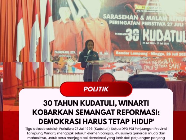 30 Tahun Kudatuli, Winarti Kobarkan Semangat Reformasi: Demokrasi Harus Tetap Hidup